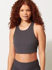 THREADS 4 THOUGHT Kensi Ribbed Sports Bra Large Gray NWT Workout Athleisure Crop