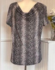 Blouse Design By Jaclyn Smith Size L Snake Pattern Sc