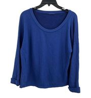 LAMade Blue Scoop Neck Sweatshirt Small New