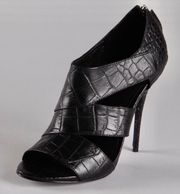 Elizabeth & James Black Croc Heels 