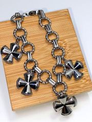 Nordstrom Stainless Steel Maltese Cross Bracelet