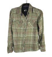 Marmot Womens Size S Green Plaid Bridget Mid Weight Long Sleeve Flannel Shirt