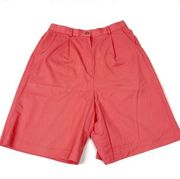 Orvis | Vintage Pink Coral Cotton Blend High Waist Shorts MADE IN USA 12