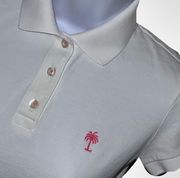 White Pique Island Trans Dry Polo Shirt Size XS