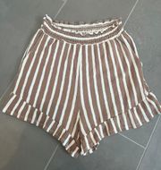 Striped Ruffle Shorts