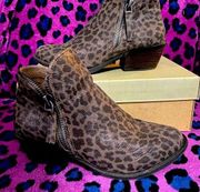 Leopard print booties size 8.5