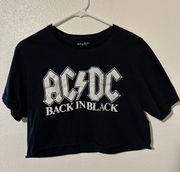 AC / DC Vintage Distressed Crop