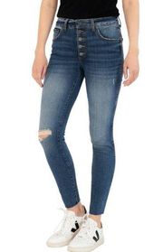 High-Rise Donna Fab Ab Ankle Skinny Hi-Waist Destroyed Ripped