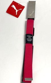 Puma pink cut to length webbing belt NWT