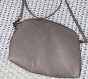 Gray and Gold Leather Purse, Medium Size