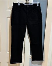 Women’s Size 10 Jen7 By  Black Ankle Straight Jeans w/ Silver