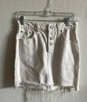 White / Denim Skirt