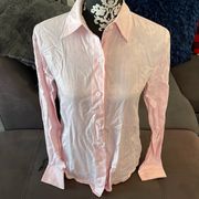 ELLEN TRACY Linda Allard Pink Button Down Shirt Size 4