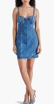 Steve Madden Corset Denim Minidress size small NWT