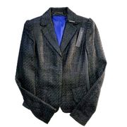 NWT Elie Tahari Auben Coated Boucle Jacket in Dark Brown Black Blazer 2 38 $498