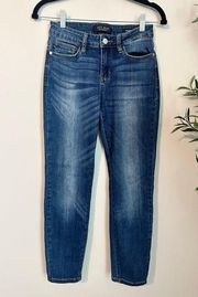 Judy Blue Relaxed Fit Jeans Womens 26 Blue Denim Mid Rise Slim Straight