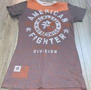 American fighter short sleeve shirt top