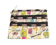 LeSportsac 3 zipper pouch