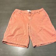 Caslon‎ Womens Red Shorts Size 2 jelly Chino Front Pockets Flat Front