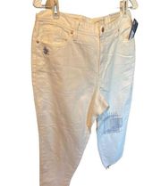 Universal Thread Goods Co. Women's White Cropped Tapered Leg Jeans Size 31 NWT