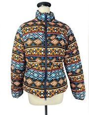 Tory Burch wool down puffer jacket southwest print size medium