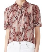 Current Elliot snake print pink top size XS