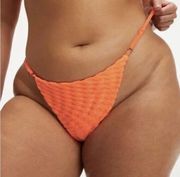 NWT Good American Orange Cream Size XL Jacquard Perfect Fit Swim Bikini Bottom