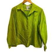 Coldwater Creek 100% silk green to size L