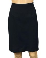 EILEEN FISHER “Petite” black, stretchy, straight skirt w/back slit. Size PP. EUC