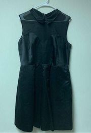 Jill Stuart 14 MIDI Length Black Formal Prom Dress Collared Wednesday Pockets