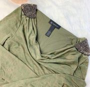 Army Green Ruched Dress