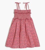 NWT J. Crew Crewcuts smocked bodice dress in umbrella print pink red sundress