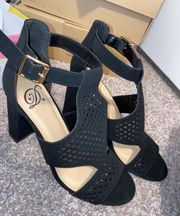 Black Boutique Block Heels