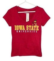 CAMP DAVID NWT Iowa State Jr Women's Ruby Red Cyclones Tshirt Size Small