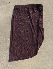 Magenta Shimmer Asymmetrical Skirt