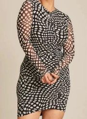 NWT 11 Honore The Niara Polka Dot Long Sleeve Dress