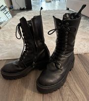 Platform Black Boots