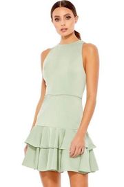 Ieena for  Ruffle Hem Sleeveless
Skater Dress in Pistachio Size 10