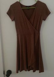 Brown Wrap Dress