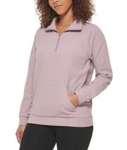 Marc New York Ribbed Quarter Zip Pullover Sweatshirt Purple Size XL