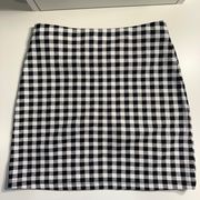 Gingerham/Black and White Plaid Mini Bodycon Skirt 