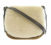 Ugg Australia Heritage Crossbody Cowhide Suede Shearling Bag Adjustable Straps S