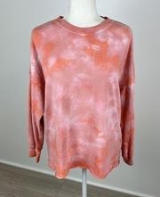 GreenTea Pink Tie Dyed Crewneck Sweatshirt Size M