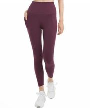 Women's Active Leggings with Pockets Interlock Winter Plum Small