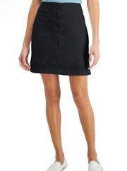 Karen Scott Black Button Skort