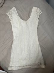 White Lace Crochet Dress