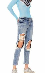 AFRM Cyrus Super High Rise Crop Sinner Wash Jeans Women’s 28