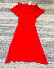 Red Eyelet Dress