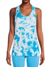 AVIA Tank Top Size L 12-14 Womens Tie Dye Turquoise White Lightweight New