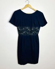 Black  Lace Accent Dress Size 4 EUC